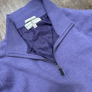 Fairway & Greene Italian Merino Wool 1/4 Zip Sweater Indianwood Golf Size XL